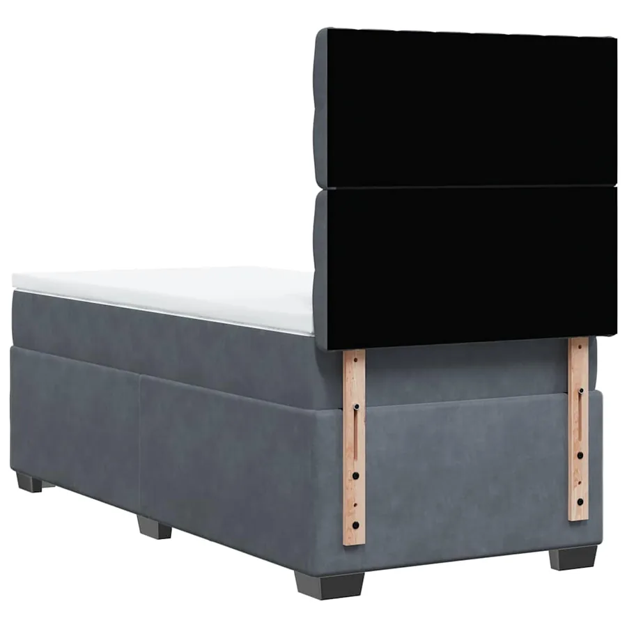 Sommier à lattes de lit avec matelas Gris foncé 100x200 cm - 13