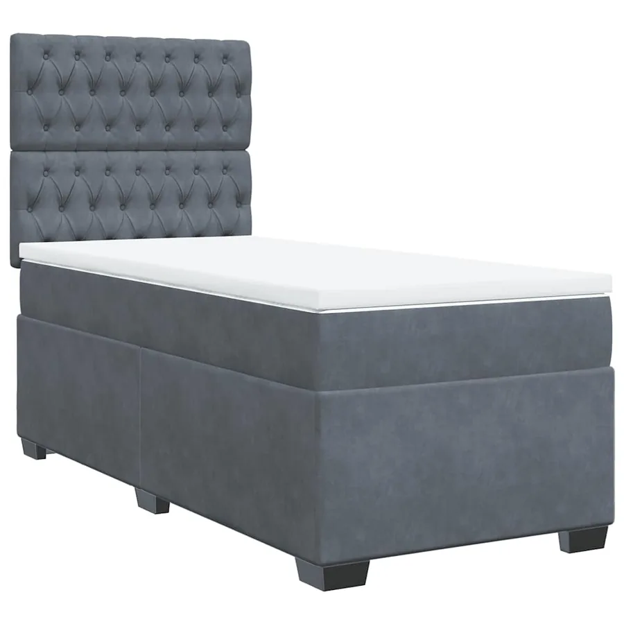 Sommier à lattes de lit avec matelas Gris foncé 100x200 cm - 6