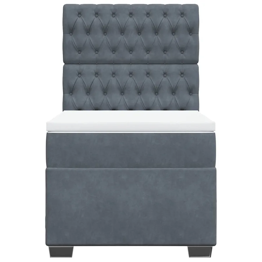 Sommier à lattes de lit avec matelas Gris foncé 100x200 cm - 7