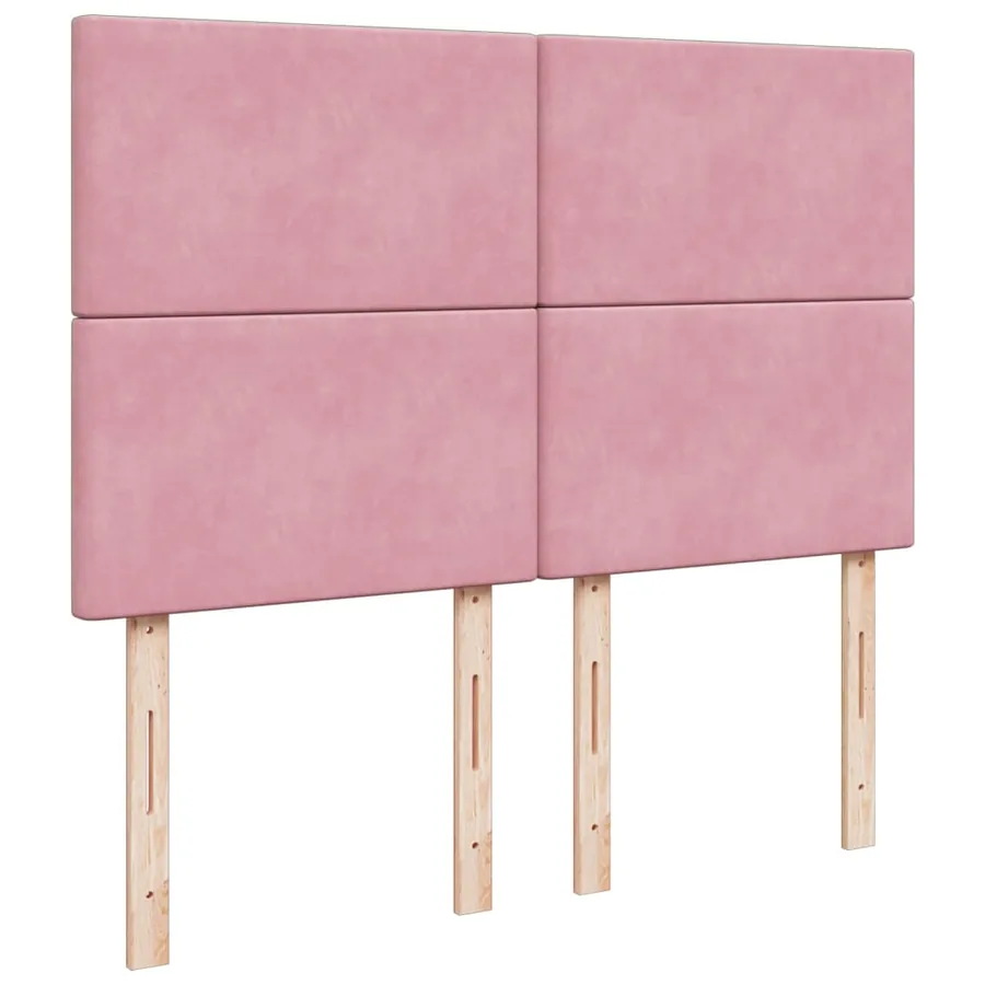 Sommier à lattes de lit avec matelas Rose 140x190 cm Velours - 7