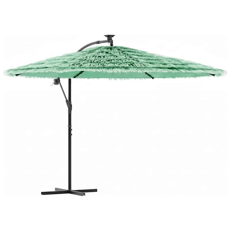 Parasol de jardin avec mât en acier vert 290x290x238 cm - 2