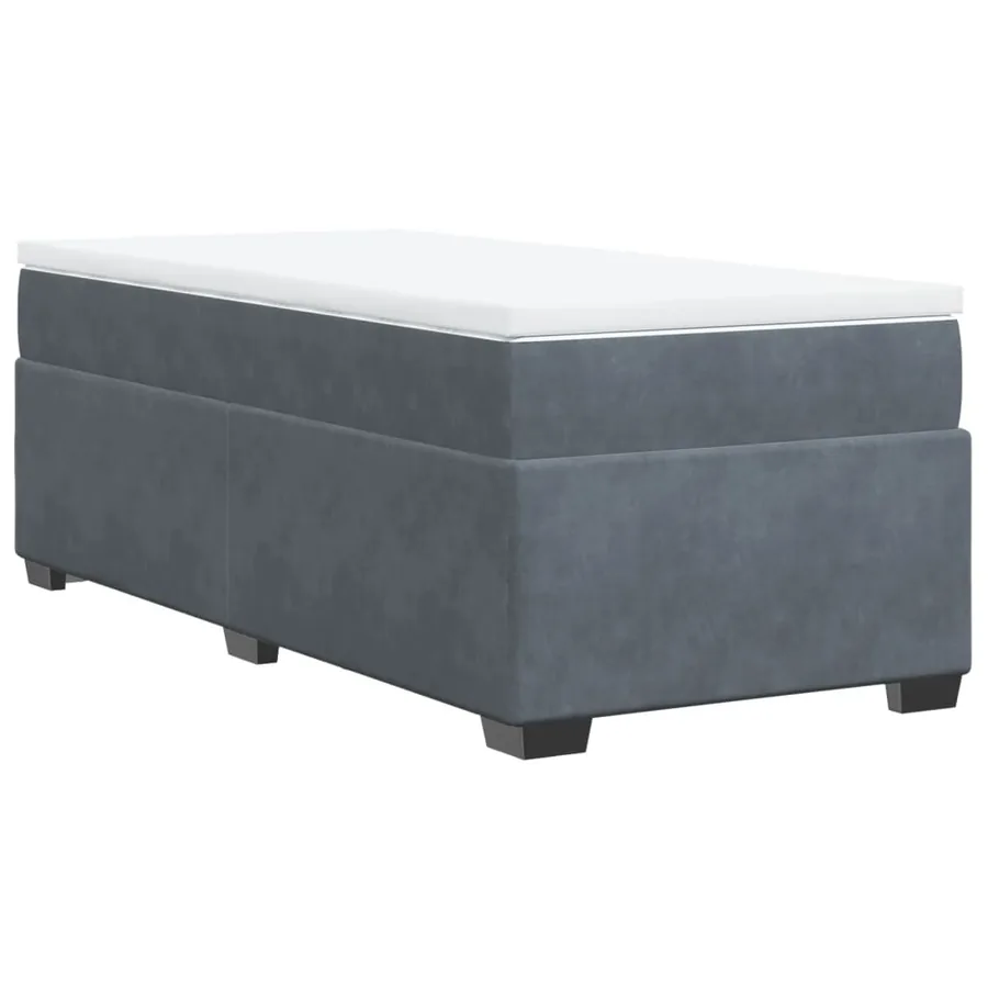 Sommier à lattes de lit avec matelas Gris foncé 100x200 cm - 9