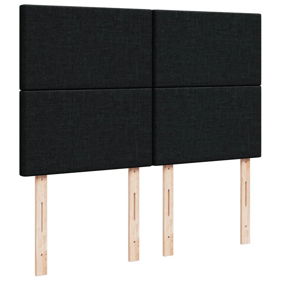 Sommier à lattes de lit avec matelas Noir 140x190 cm Velours - 8