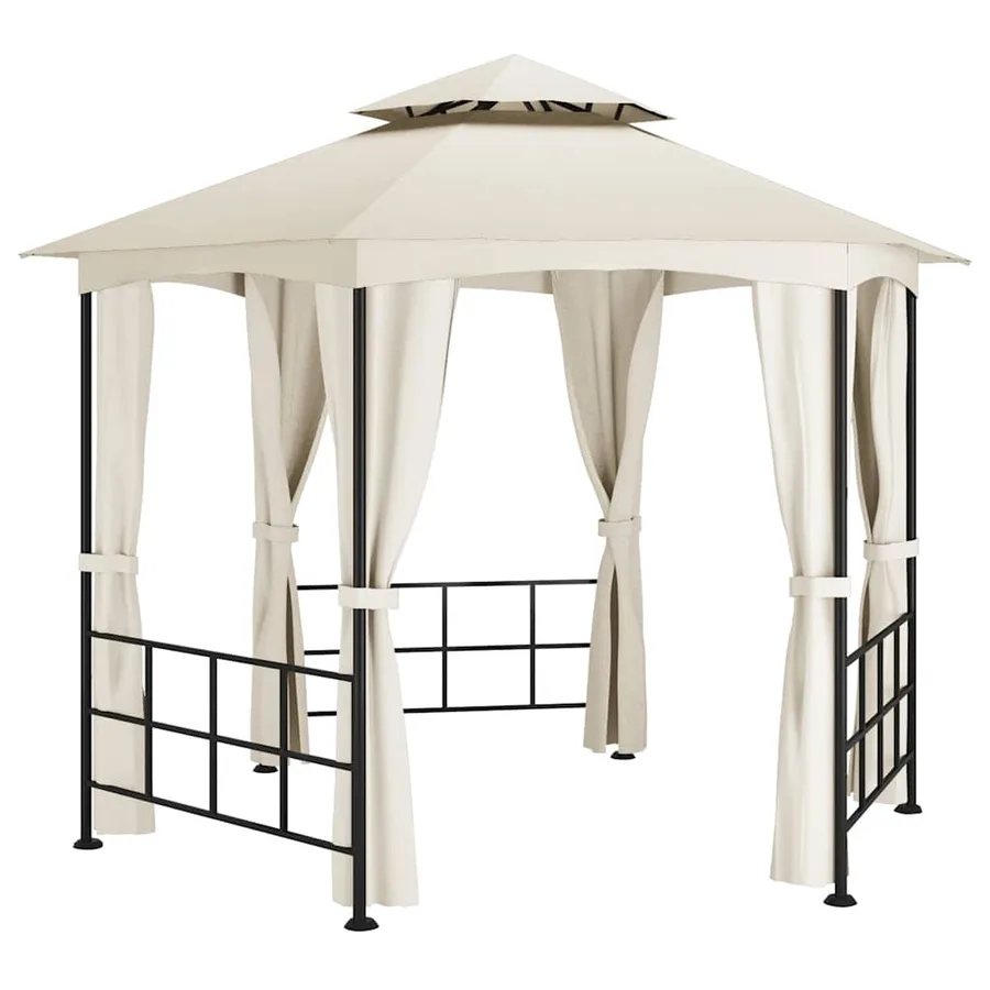 Gazebo with walls 3.1x2.7 m Cream - 2
