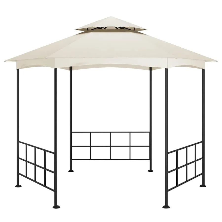 Gazebo with walls 3.1x2.7 m Cream - 4