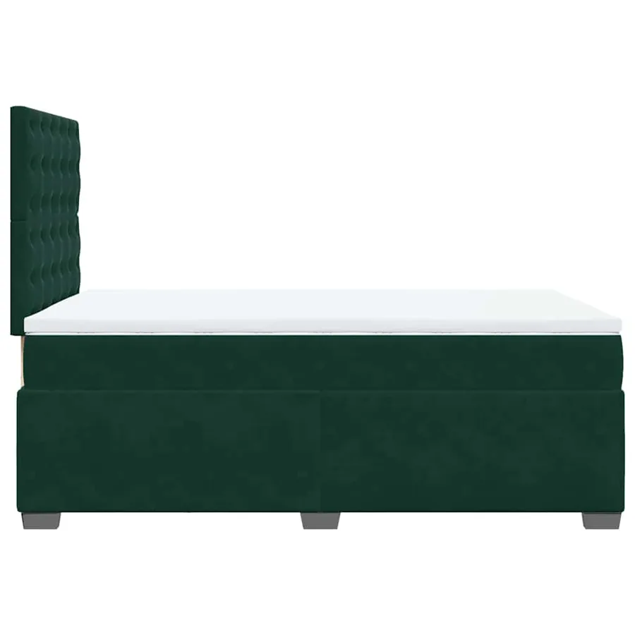 Sommier à lattes de lit et matelas Vert foncé 120x200cm Velours - 11