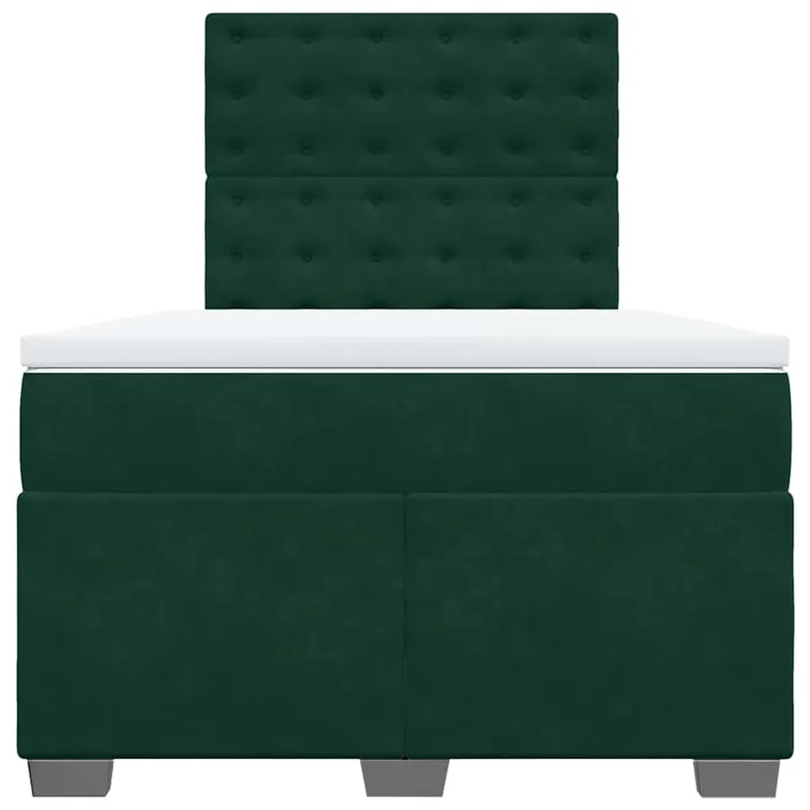 Sommier à lattes de lit et matelas Vert foncé 120x200cm Velours - 6