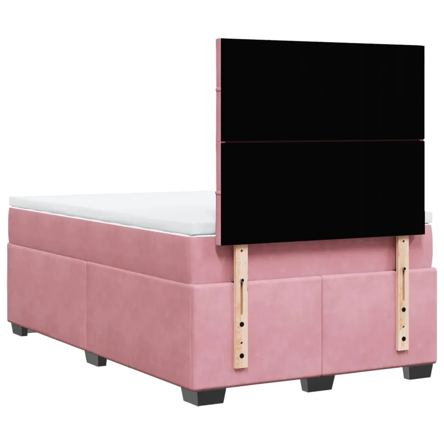 Sommier à lattes de lit avec matelas Rose 120x200 cm Velours - 10