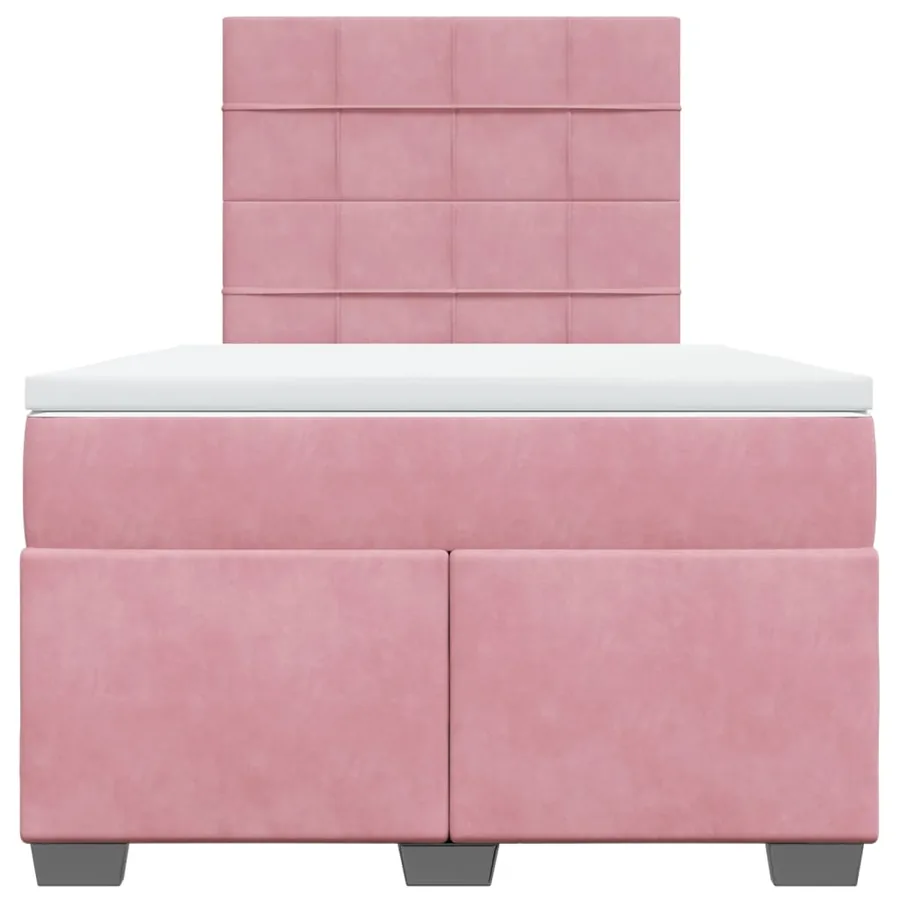 Sommier à lattes de lit avec matelas Rose 120x200 cm Velours - 4