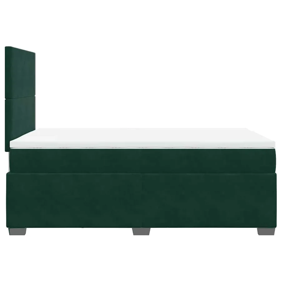 Sommier à lattes de lit et matelas Vert foncé 120x200cm Velours - 9