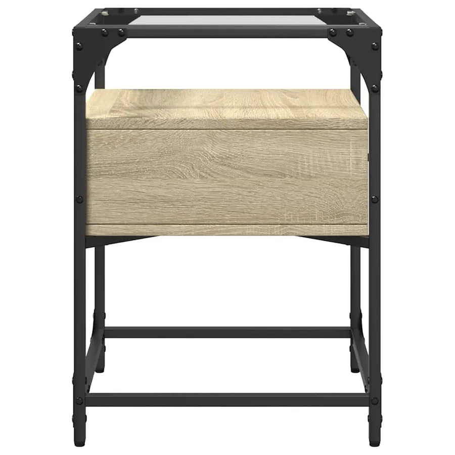 Table de chevet chêne sonoma 40x40x55 cm bois d’ingénierie - 5
