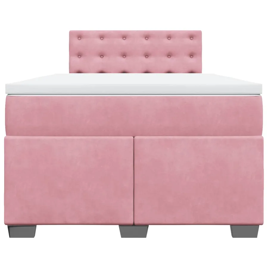 Sommier à lattes de lit avec matelas Rose 120x200 cm Velours - 4