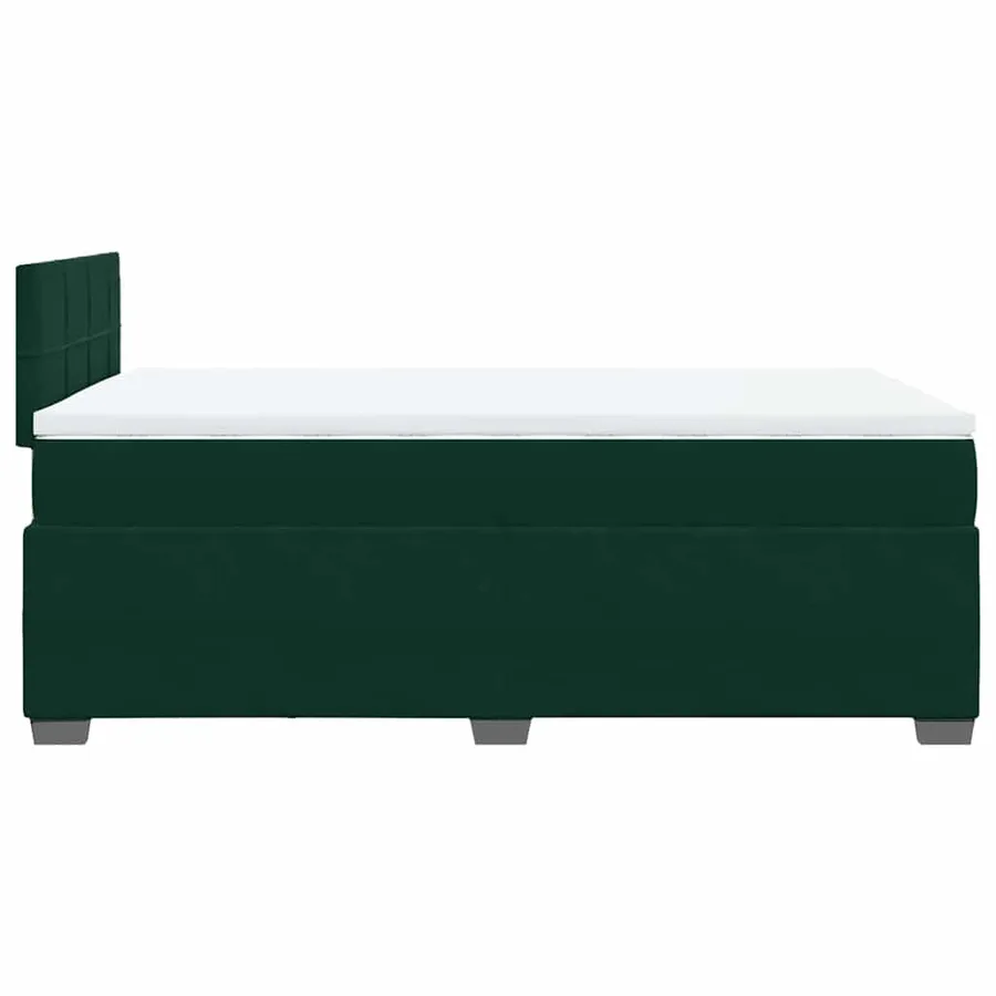 Sommier à lattes de lit et matelas Vert foncé 120x200cm Velours - 11