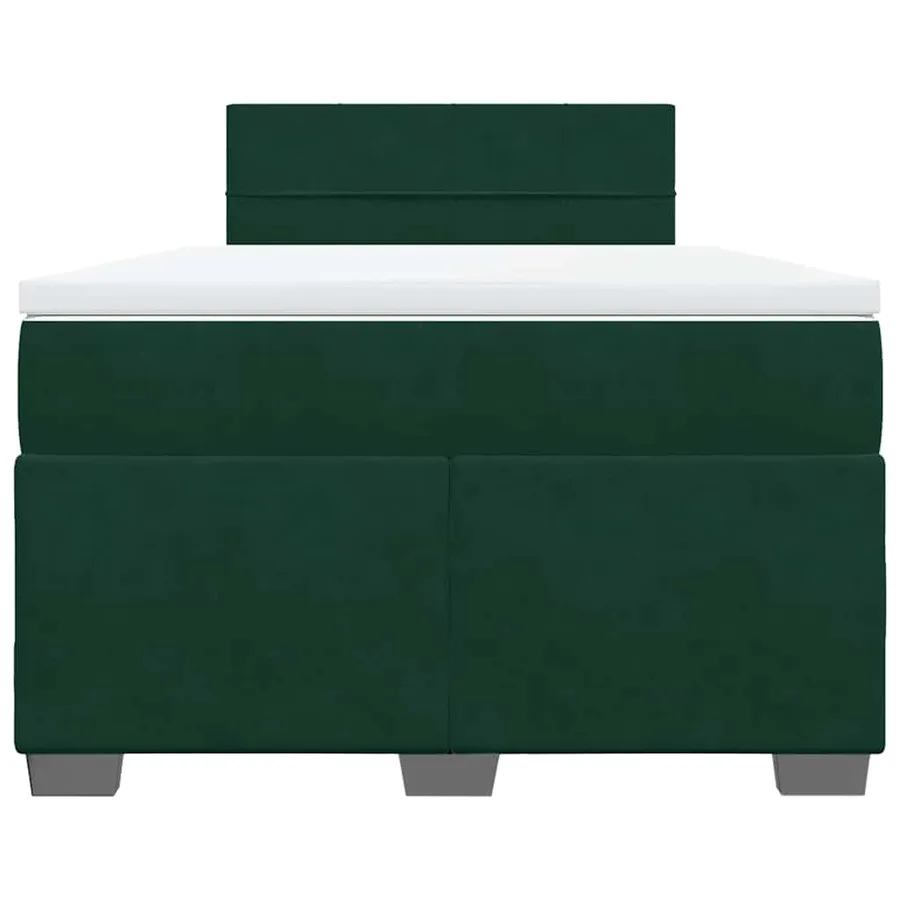 Sommier à lattes de lit et matelas Vert foncé 120x200cm Velours - 6