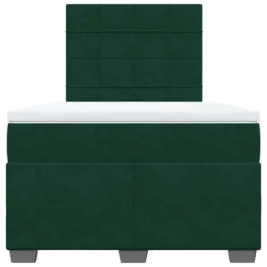 Sommier à lattes de lit et matelas Vert foncé 120x200cm Velours - 4