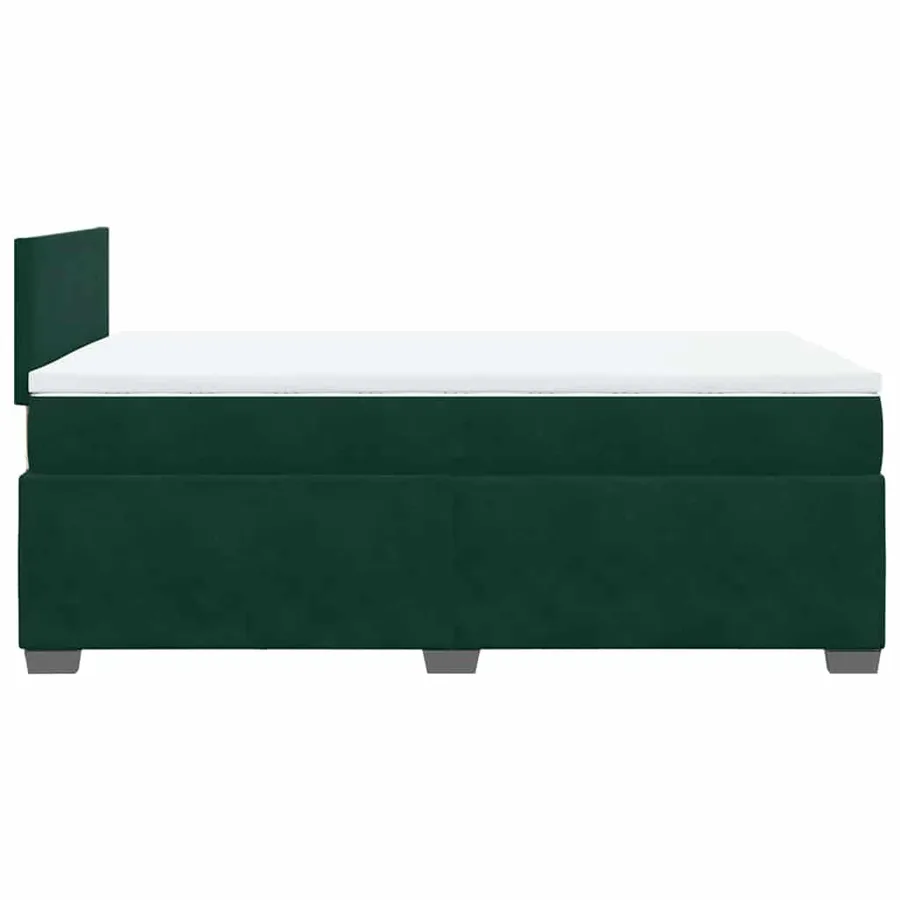 Sommier à lattes de lit et matelas Vert foncé 120x200cm Velours - 11