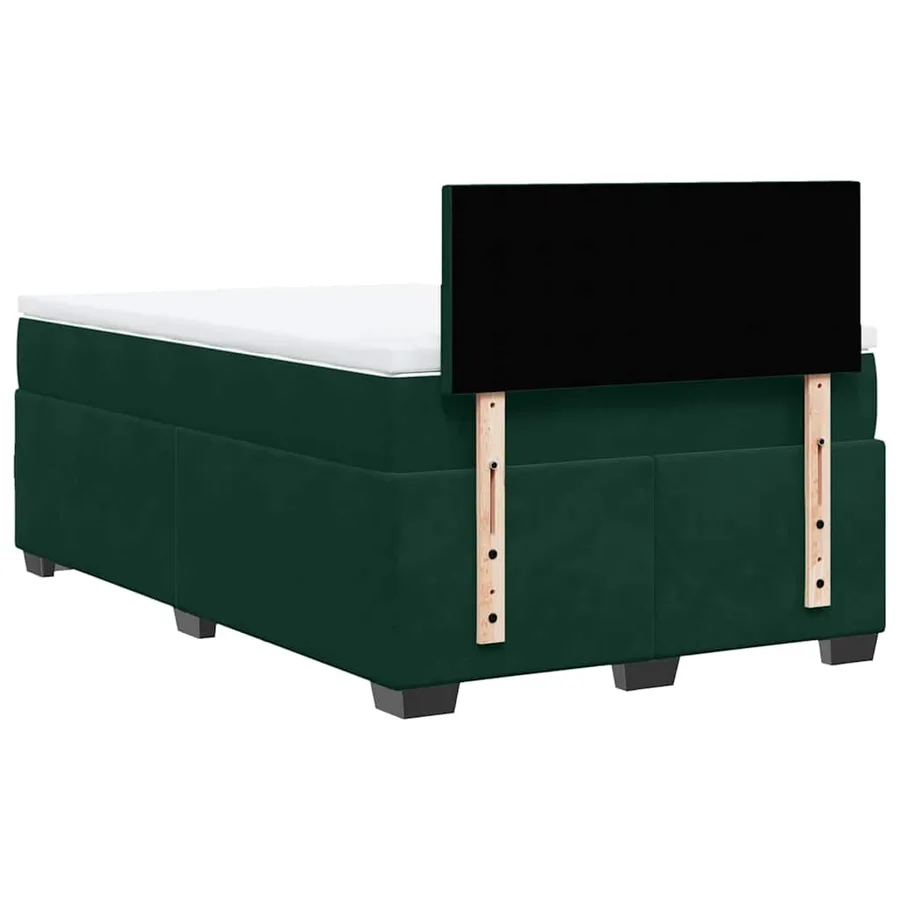 Sommier à lattes de lit et matelas Vert foncé 120x200cm Velours - 12