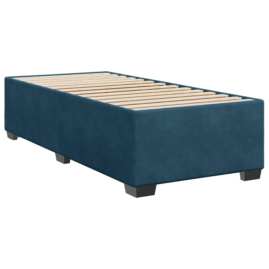 Sommier à lattes de lit avec matelas Bleu foncé 100x200 cm - 5