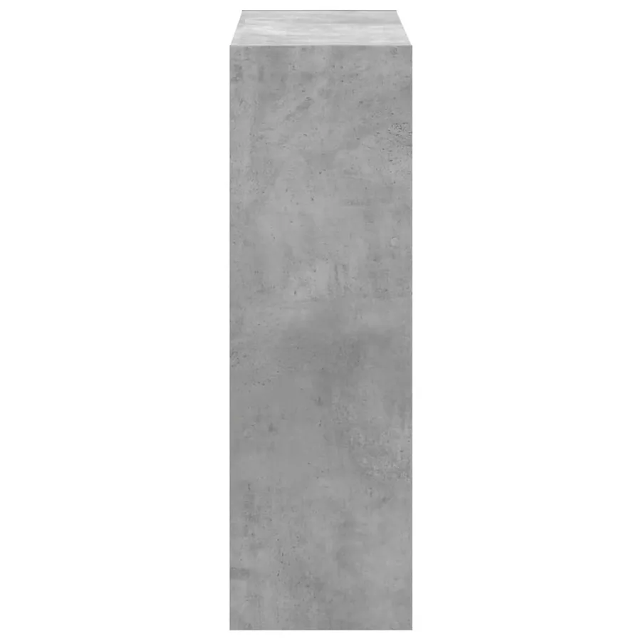 Bibliothèque gris béton 102x32x102 cm bois d'ingénierie - 6