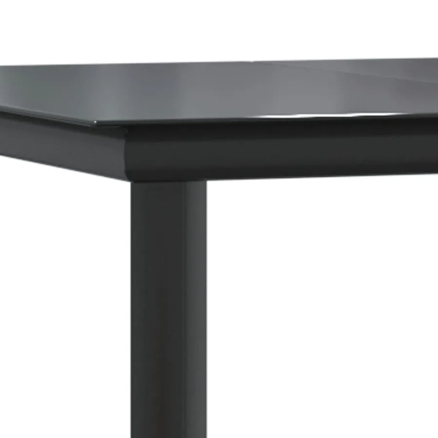 Ensemble à manger de jardin coussins 7 pcs Marron/noir - 9