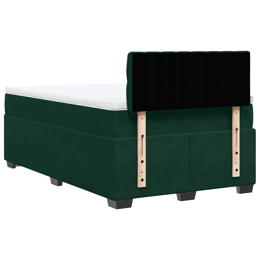 Sommier à lattes de lit avec matelas vert foncé 120x190 cm - 10