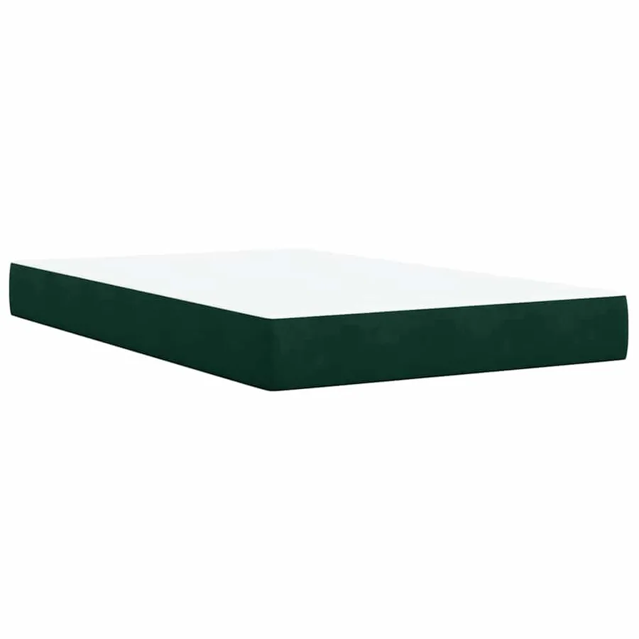 Sommier à lattes de lit avec matelas vert foncé 120x190 cm - 6