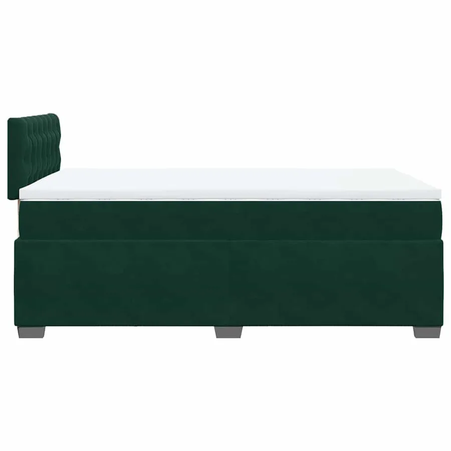Sommier à lattes de lit avec matelas vert foncé 120x190 cm - 9