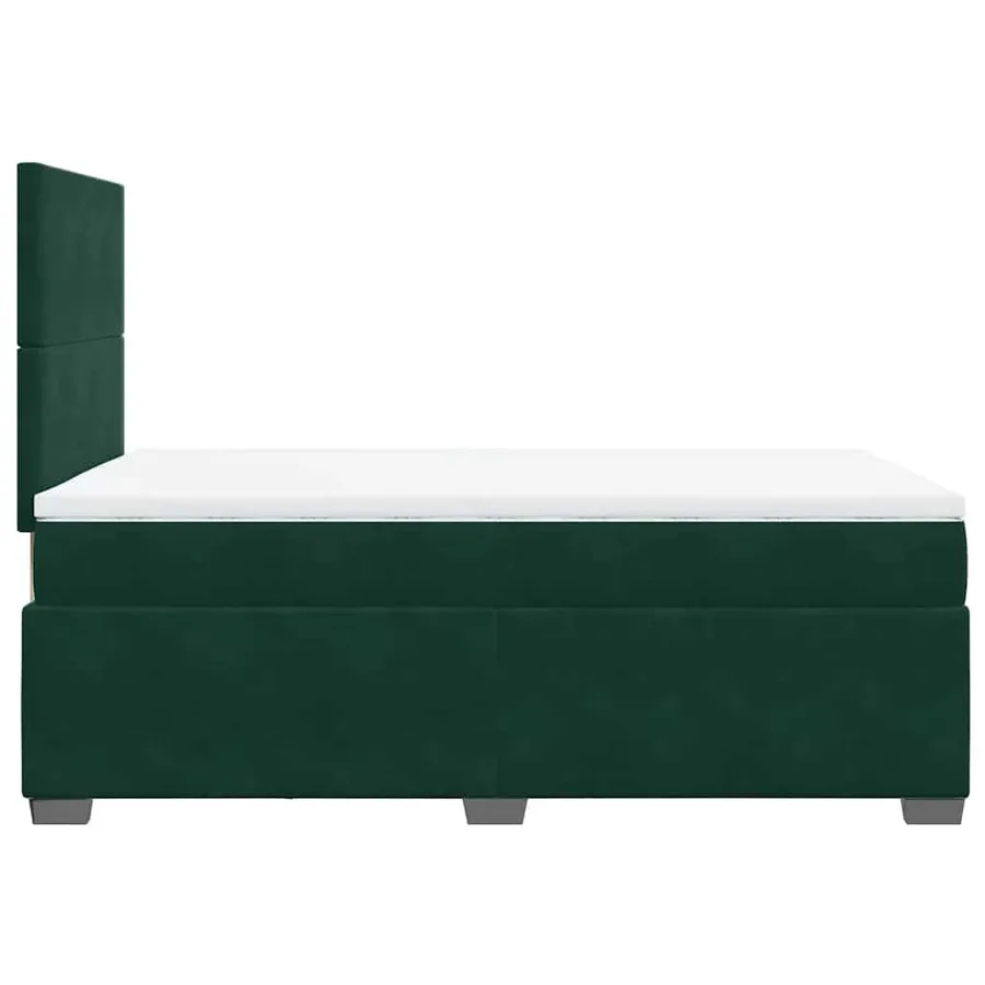 Sommier à lattes de lit avec matelas vert foncé 120x190 cm - 11
