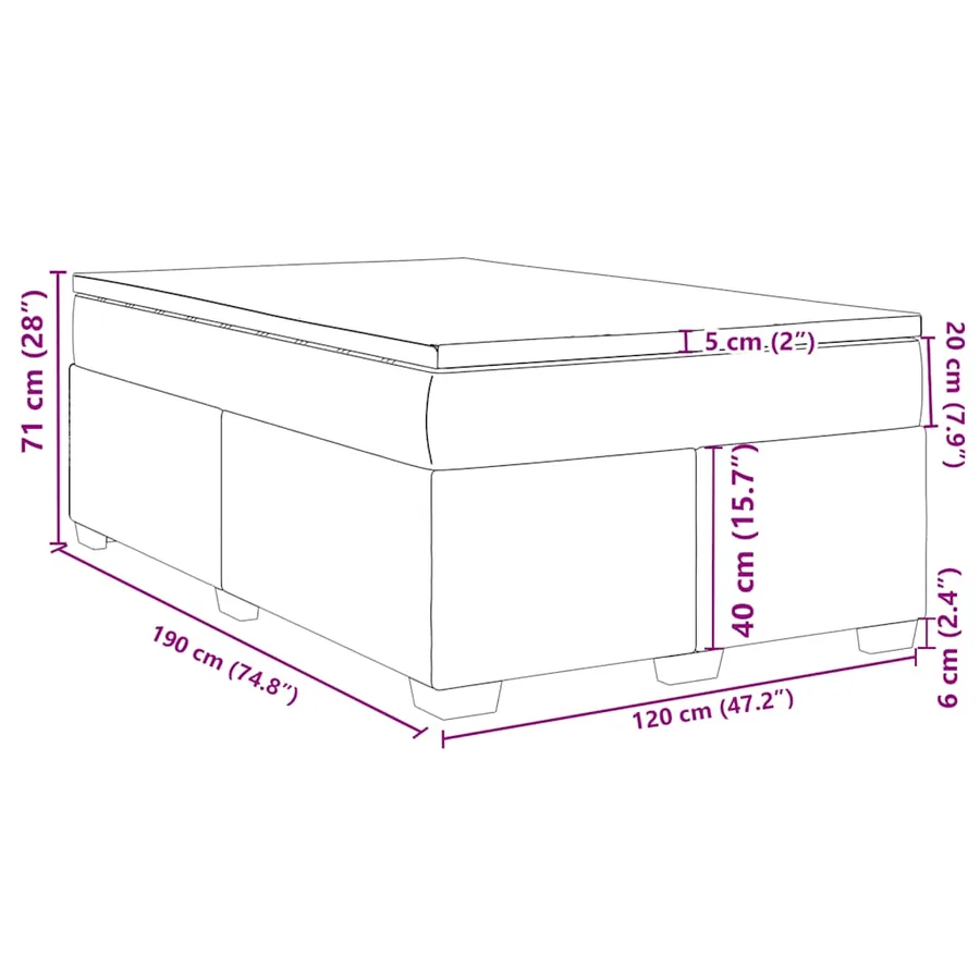 Sommier à lattes de lit avec matelas vert foncé 120x190 cm - 12
