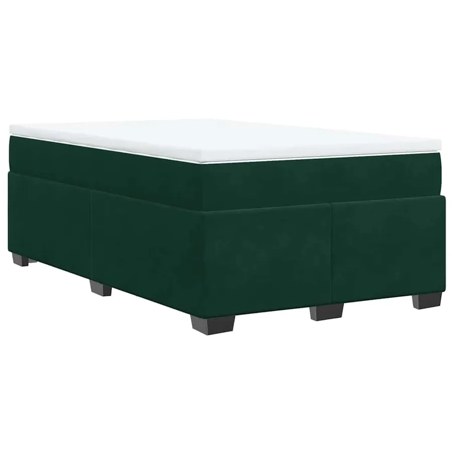 Sommier à lattes de lit avec matelas vert foncé 120x190 cm - 9
