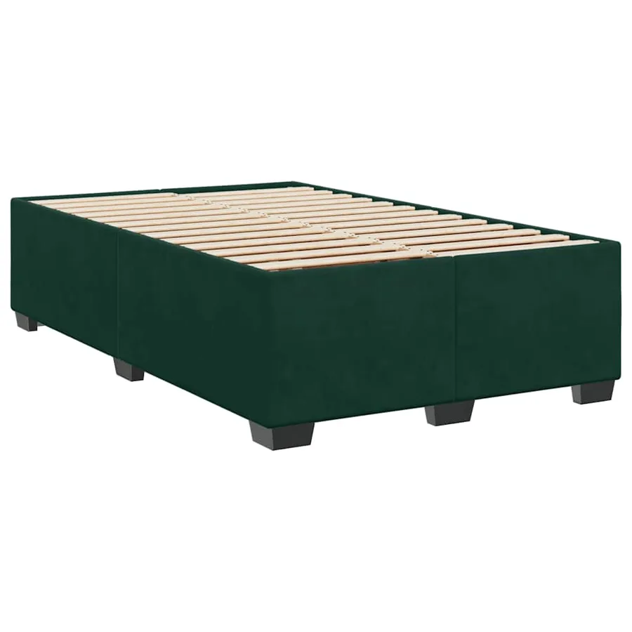 Sommier à lattes de lit avec matelas vert foncé 120x190 cm - 5