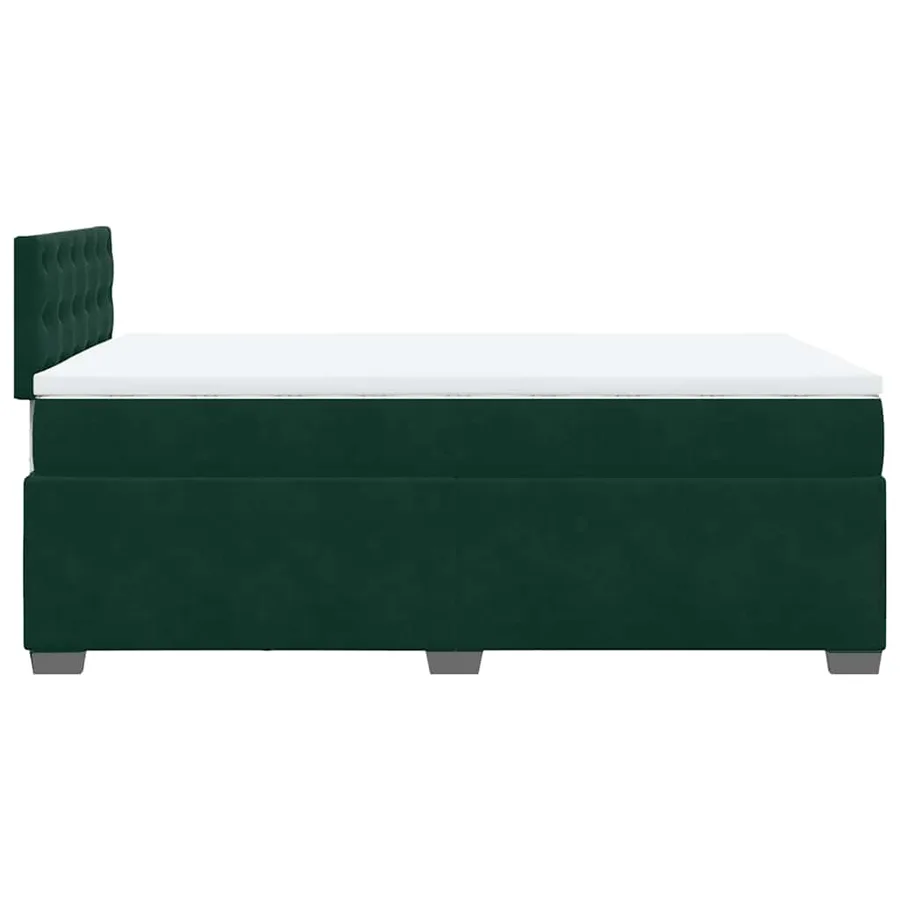 Sommier à lattes de lit avec matelas vert foncé 120x190 cm - 9