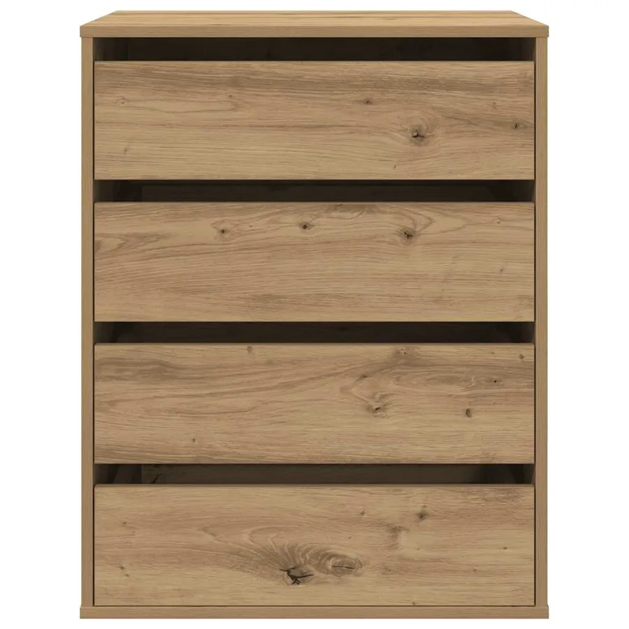 Commode d'angle chêne artisanal 60x41x76 cm bois d'ingénierie - 4