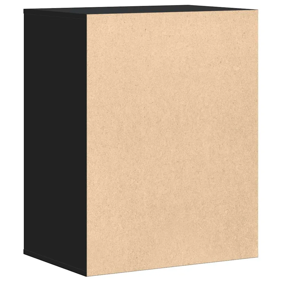 Commode d'angle noir 60x41x76 cm bois d'ingénierie - 6