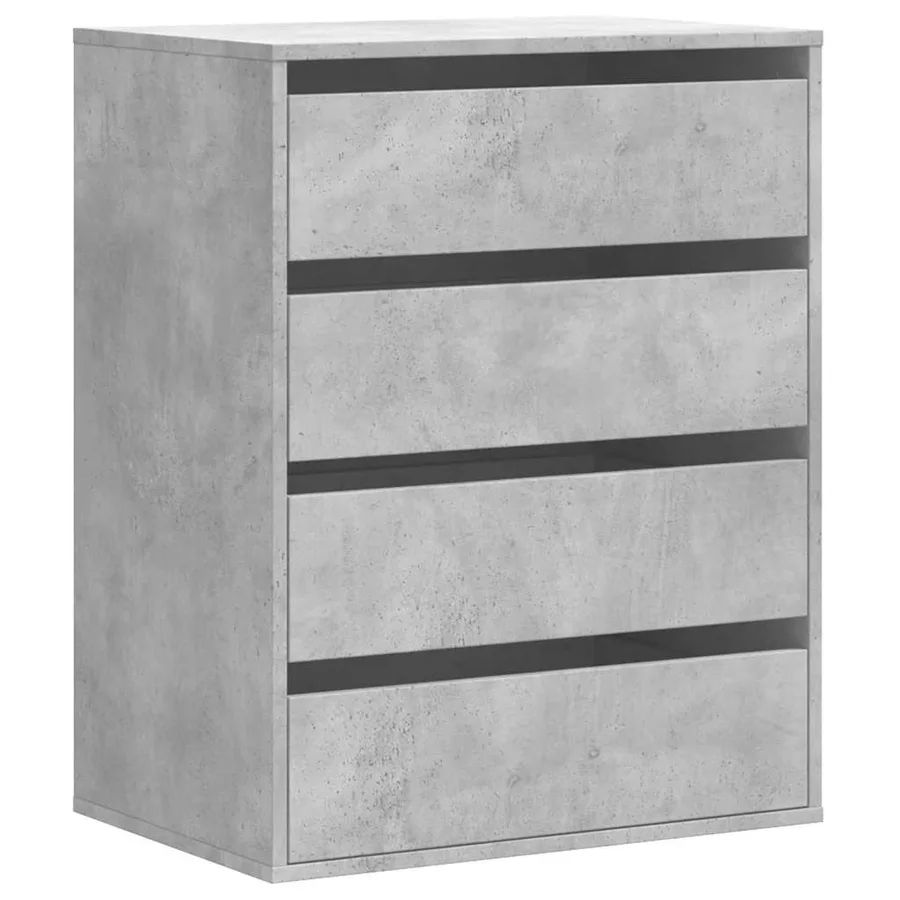 Commode d'angle gris béton 60x41x76 cm bois d'ingénierie - 2