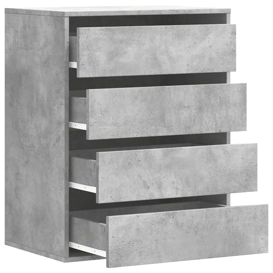 Commode d'angle gris béton 60x41x76 cm bois d'ingénierie - 5