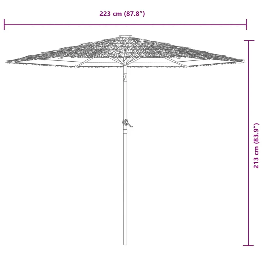 Parasol de jardin avec mât en acier vert 223x223x213 cm - 11