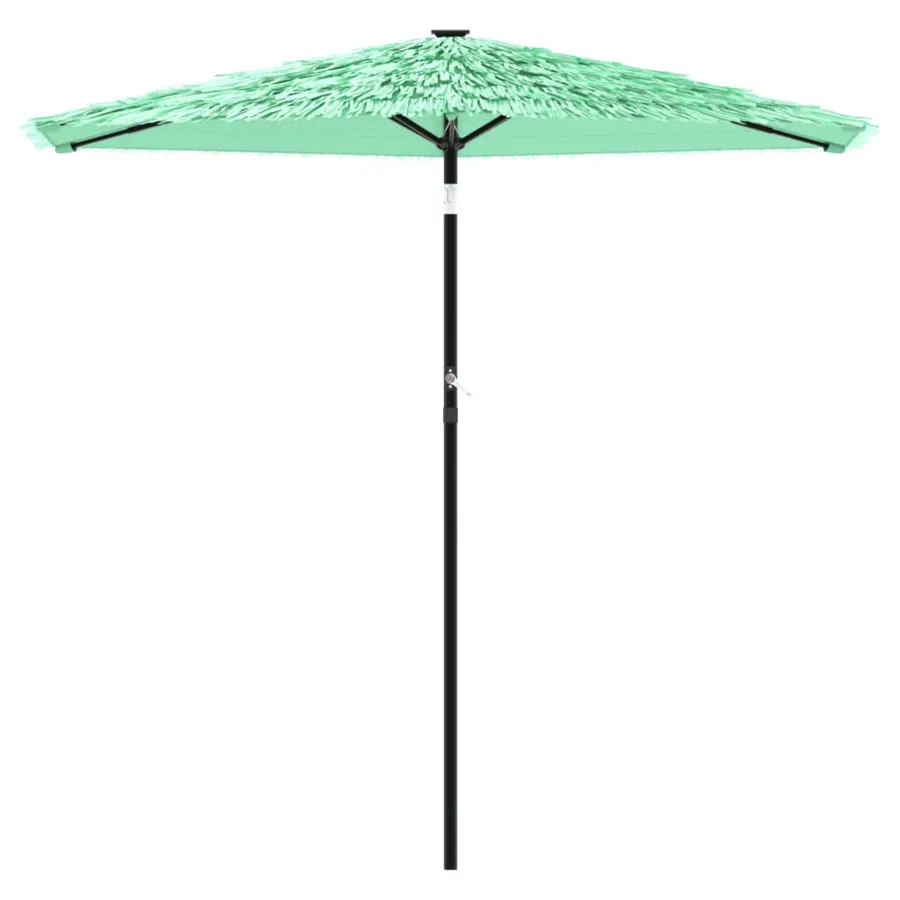 Parasol de jardin avec mât en acier vert 223x223x213 cm - 3