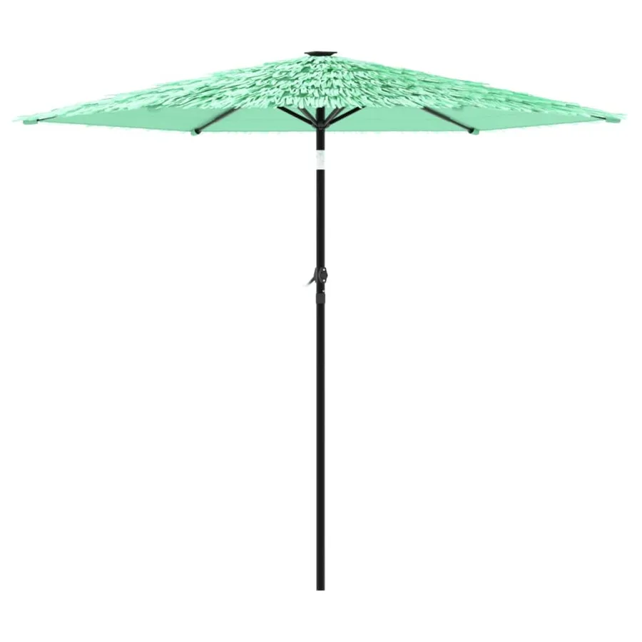 Parasol de jardin avec mât en acier vert 223x223x213 cm - 5