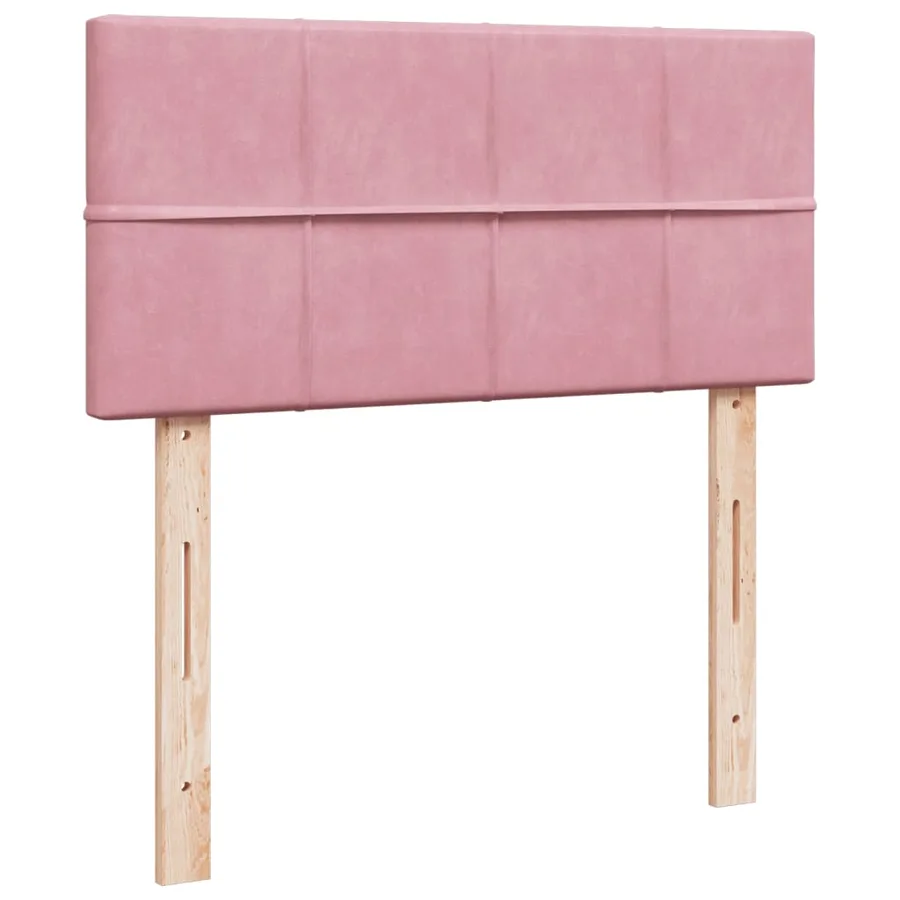 Sommier à lattes de lit avec matelas Rose 100x200 cm Velours - 9