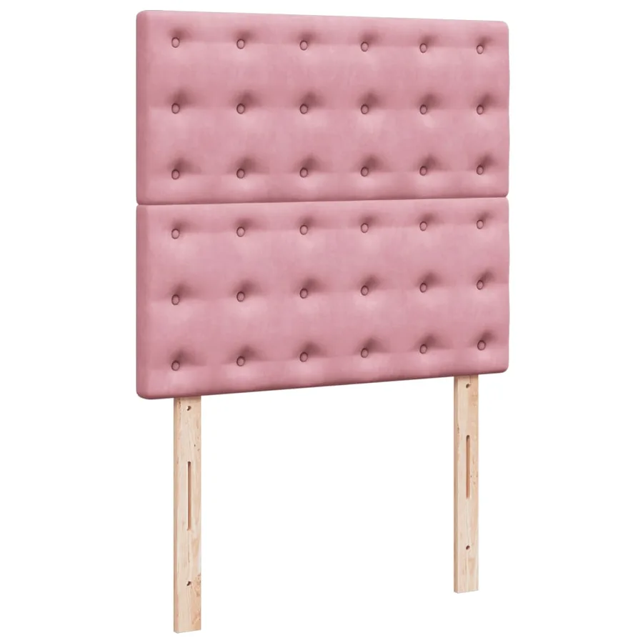 Sommier à lattes de lit avec matelas Rose 100x200 cm Velours - 8