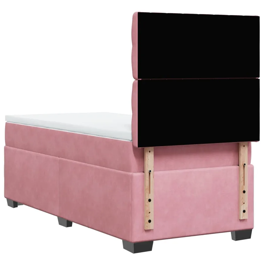 Sommier à lattes de lit avec matelas Rose 100x200 cm Velours - 10