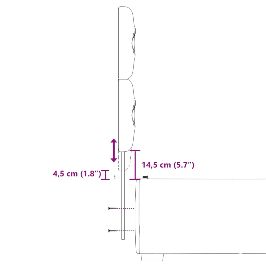 Sommier à lattes de lit avec matelas Rose 100x200 cm Velours - 14