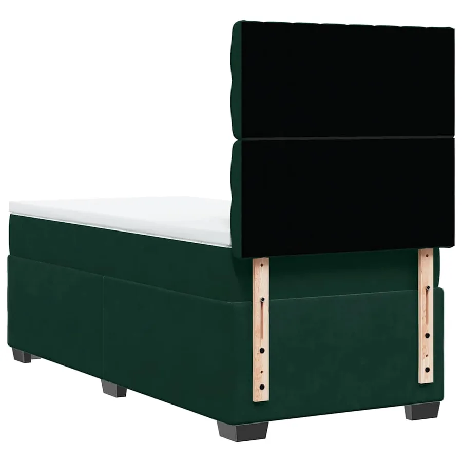 Sommier à lattes de lit avec matelas Vert foncé 100x200 cm - 12