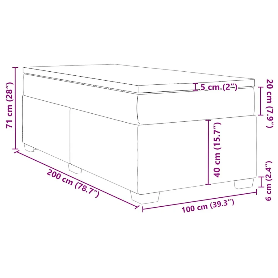 Sommier à lattes de lit avec matelas Vert foncé 100x200 cm - 12