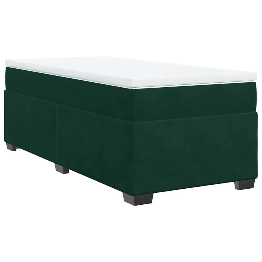 Sommier à lattes de lit avec matelas Vert foncé 100x200 cm - 2