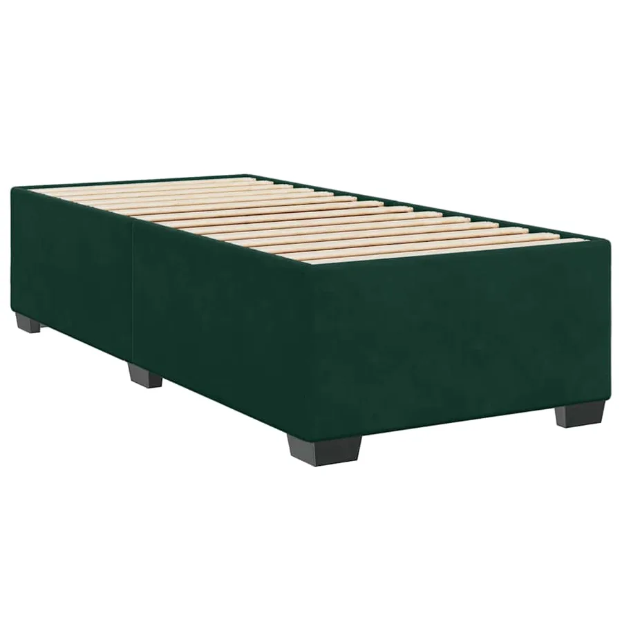 Sommier à lattes de lit avec matelas Vert foncé 100x200 cm - 5