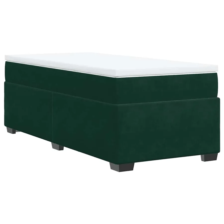 Sommier à lattes de lit avec matelas Vert foncé 100x200 cm - 9