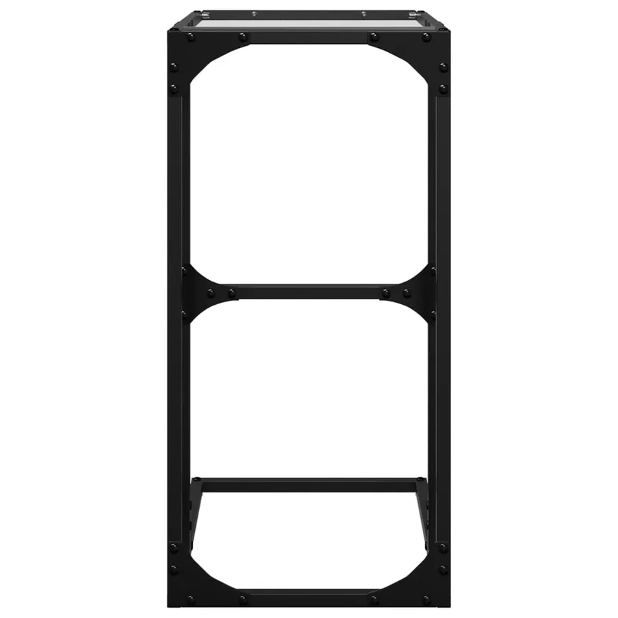 Table d'appoint avec verre transparent 40x30x61,5 cm acier - 4