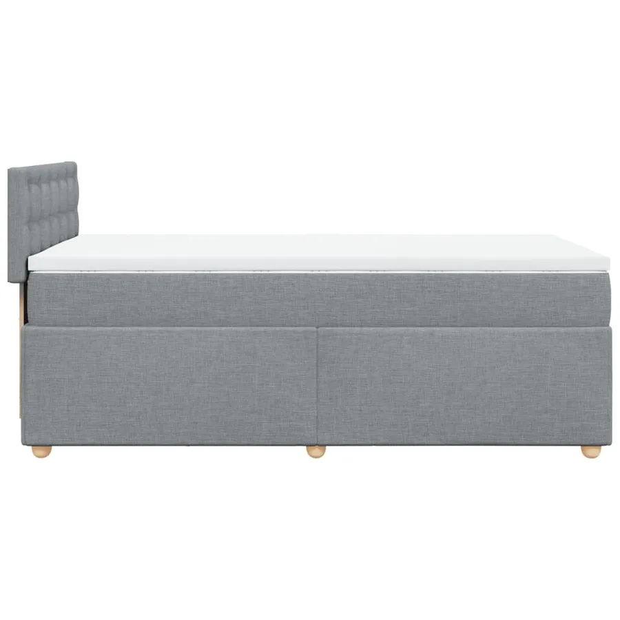 Sommier à lattes de lit avec matelas gris clair 80x200 cm tissu - 7